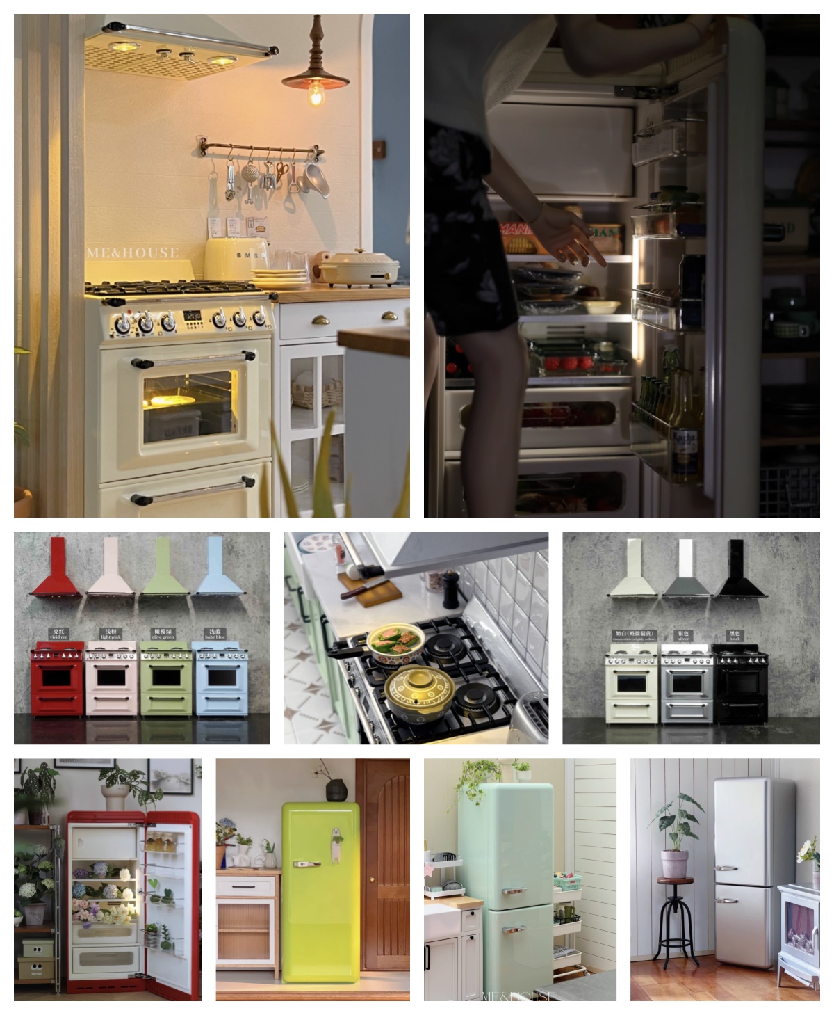 Kitchen Queen - 1/6 현대 소형 주방 ​​가구 Blythe/BJD