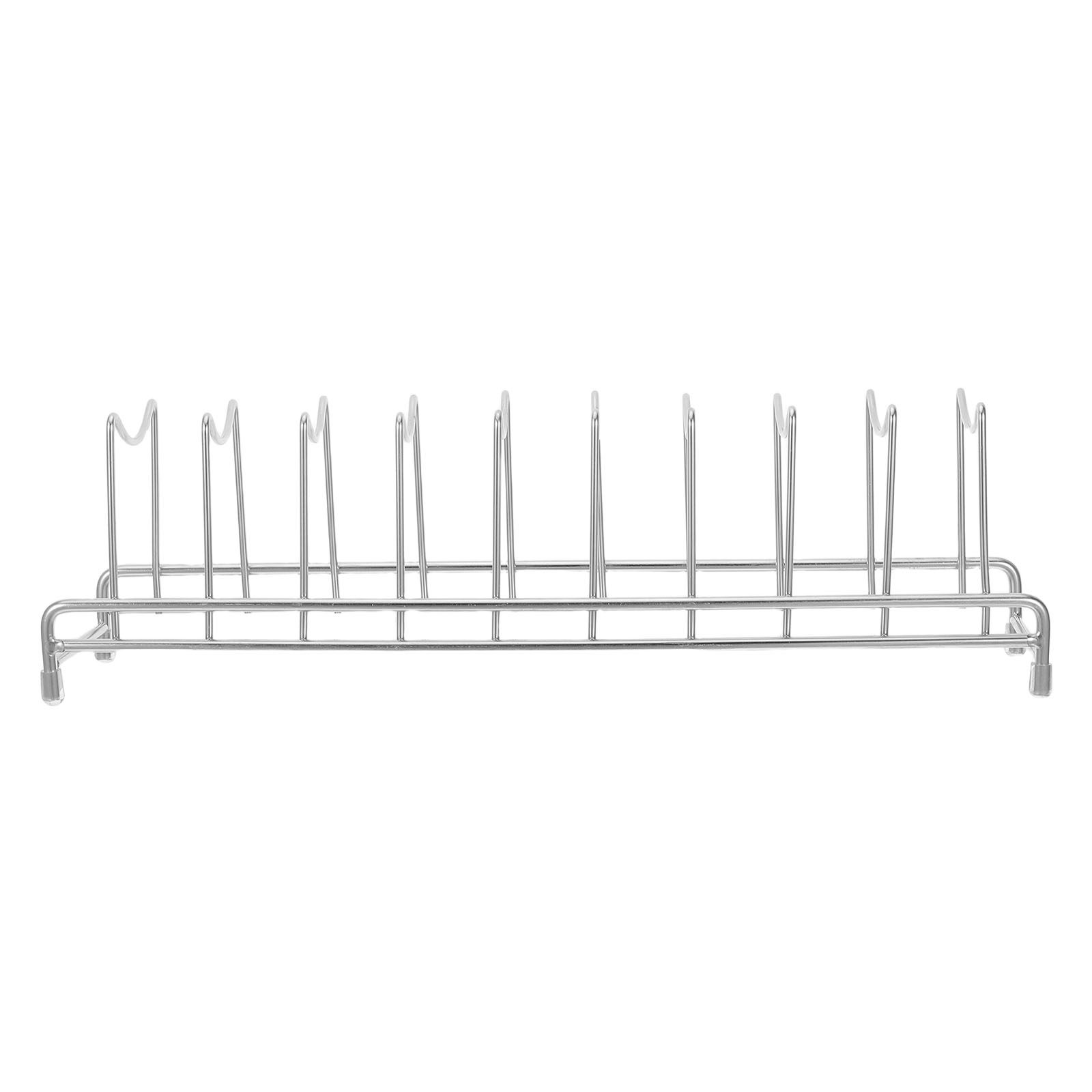 Kitchen Cabinet Baking Organizer - 스테인리스 스틸 9단 냄비 뚜껑 정리대