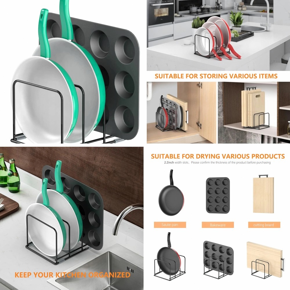 Kitchen Cabinet Baking Organizer - 주방 캐비닛용 팬 정리대, 스킬렛 및