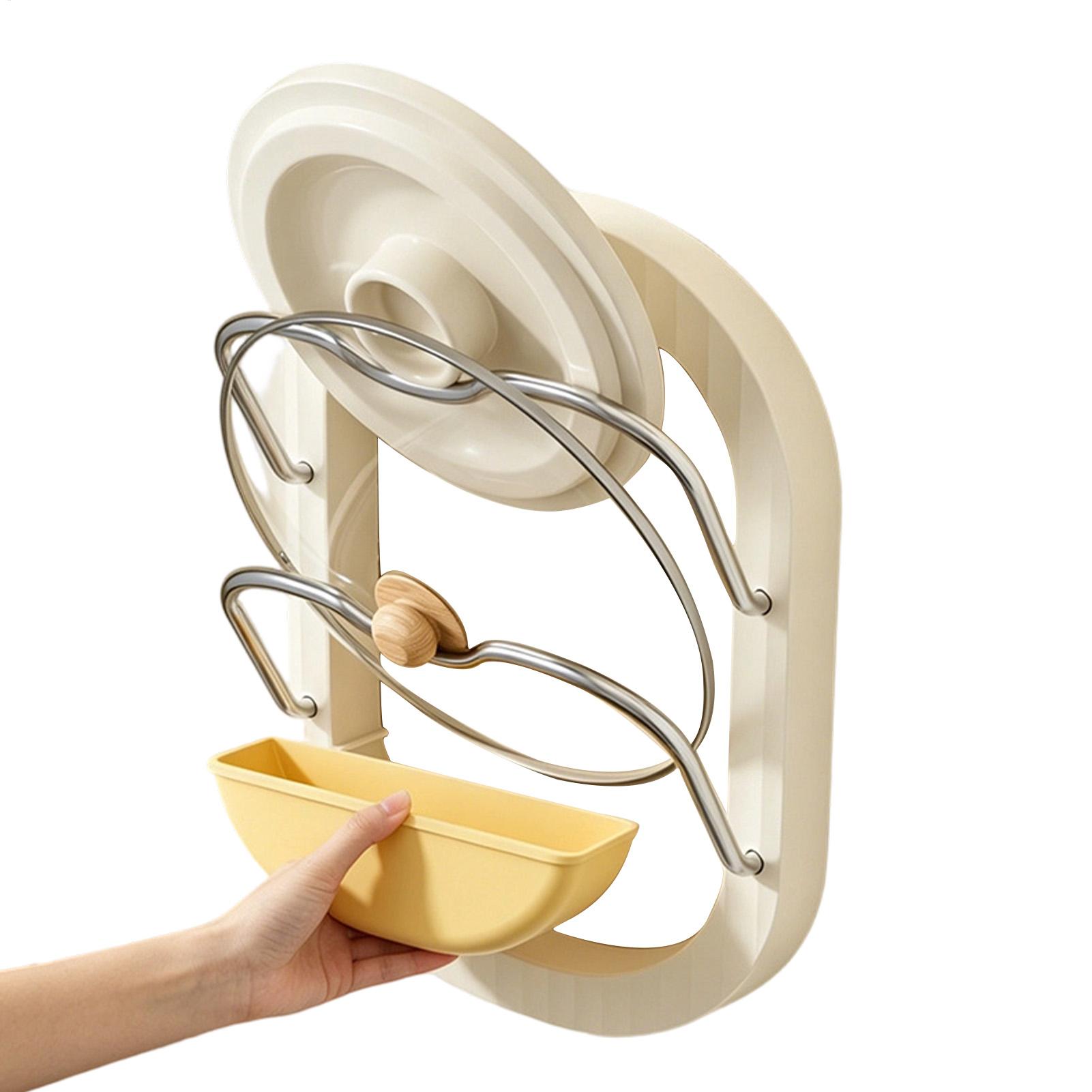 Kitchen Cabinet Baking Organizer - 냄비 뚜껑 걸이 2단 벽걸이형 무타공