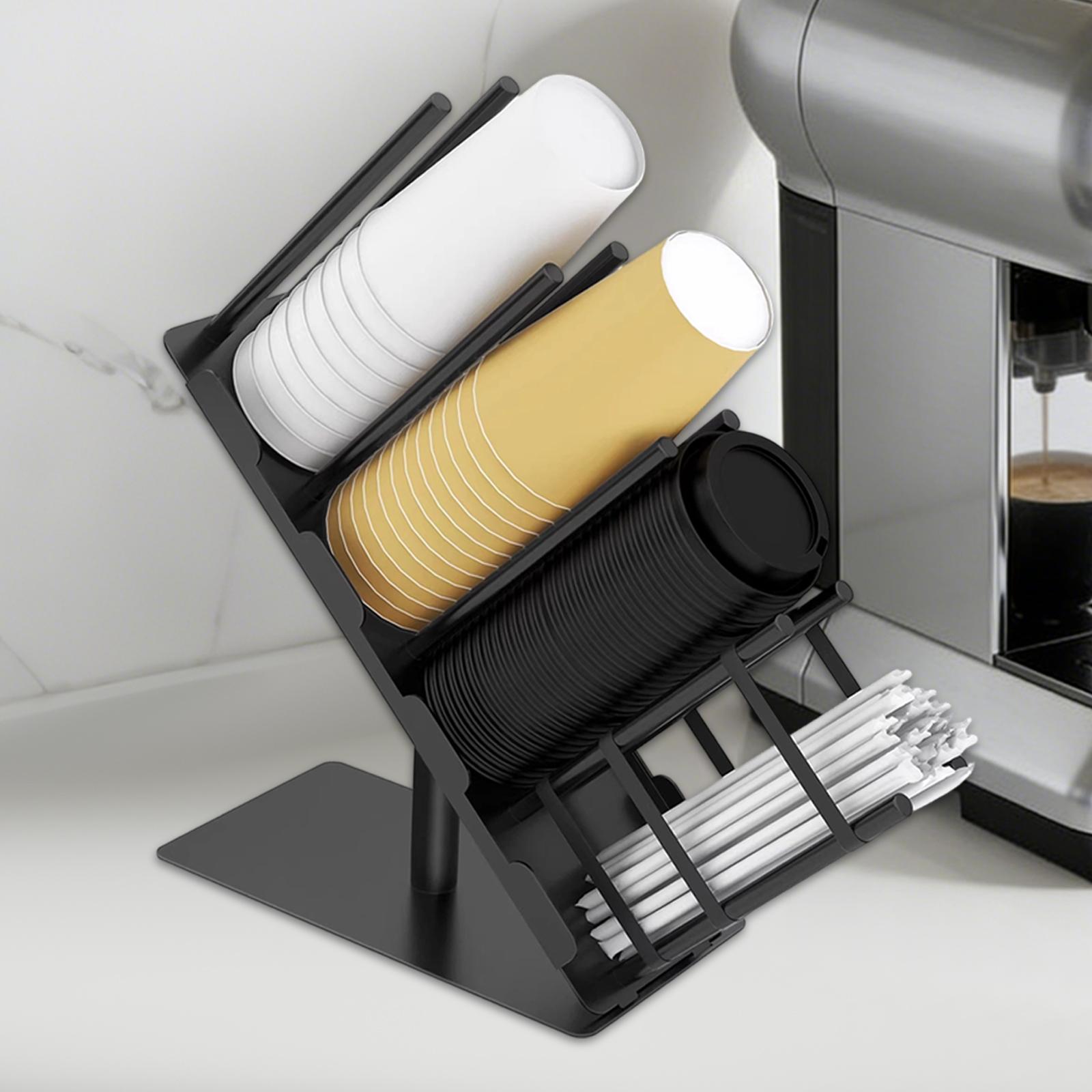 Kitchen Cabinet Baking Organizer - 종이컵 및 뚜껑 홀더 보관 랙