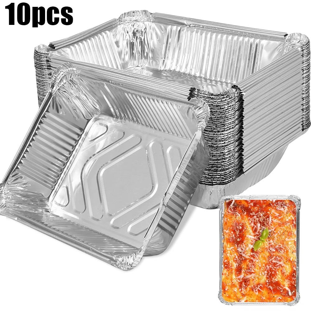 Kitchen Baking Pan Storage - 10PCS 일회용 알루미늄 호일 식품 저장