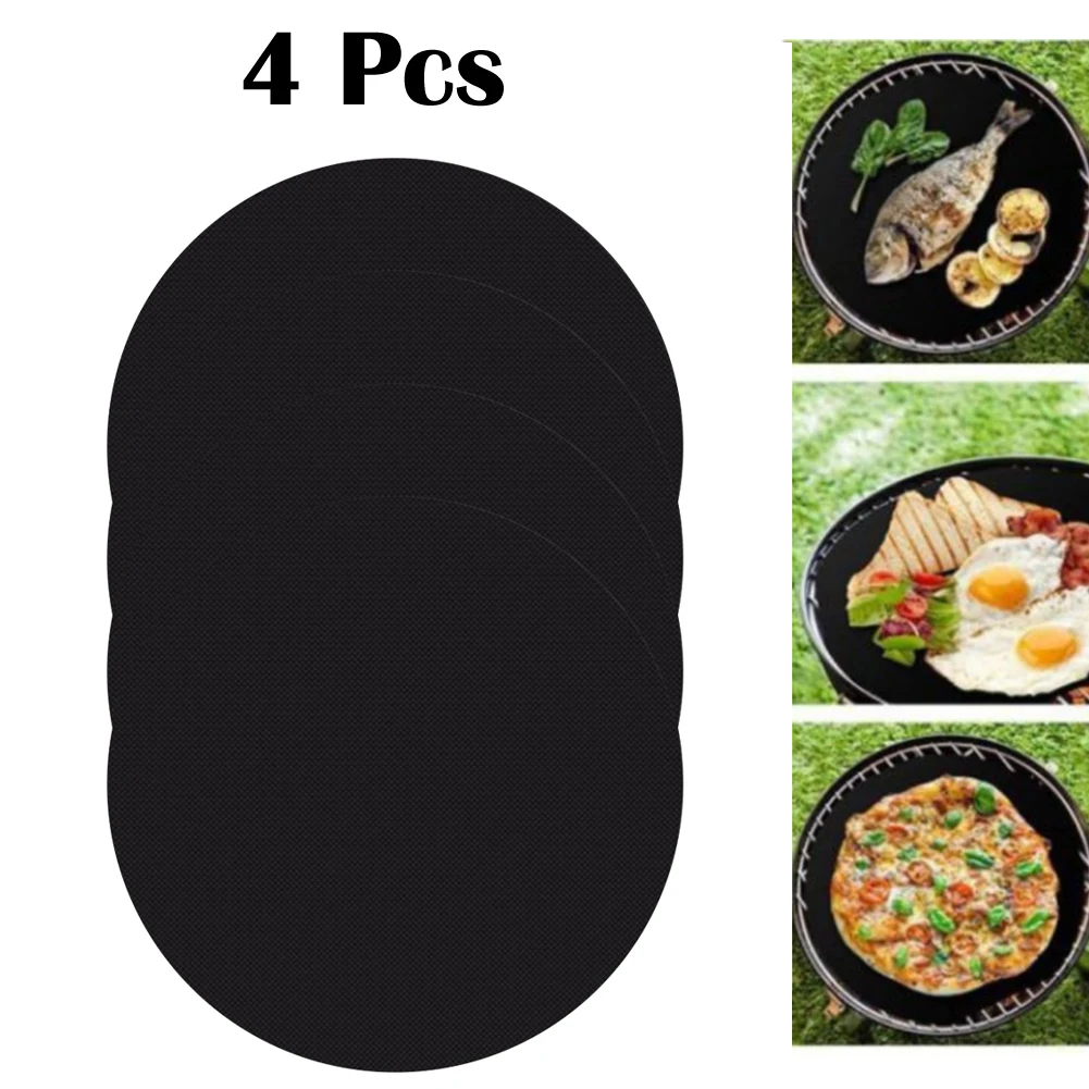 Super Kitchen Baking Mat - 40cm 원형 논스틱 그릴 매트 4개