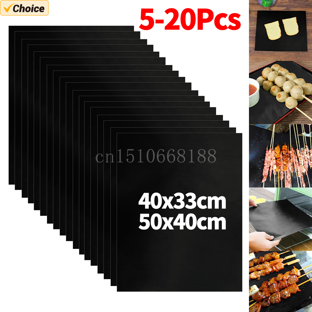 Super Kitchen Baking Mat - 5-20개 오븐 라이너 그릴 매트 33/50x40cm
