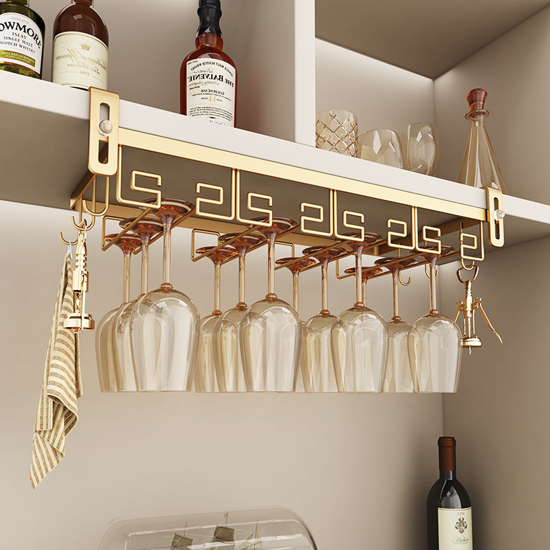 Kitchen Cabinet Baking Organizer - 탄소강 베이킹 페인트 와인 유리 홀더