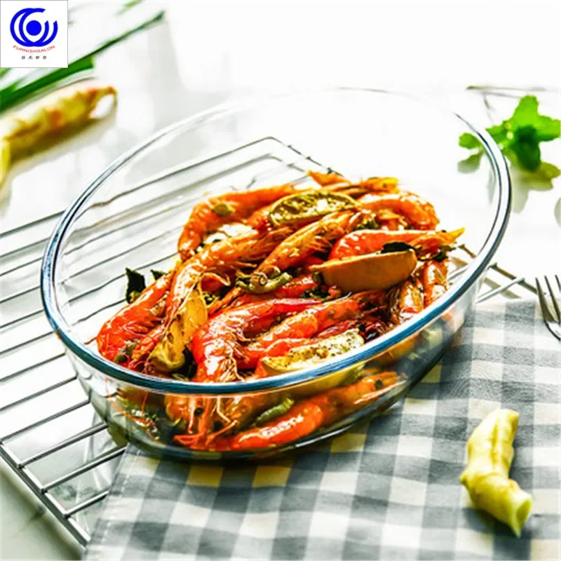 Kitchen Baking Pan Storage - 대용량 강화 유리 베이킹 접시 팬,