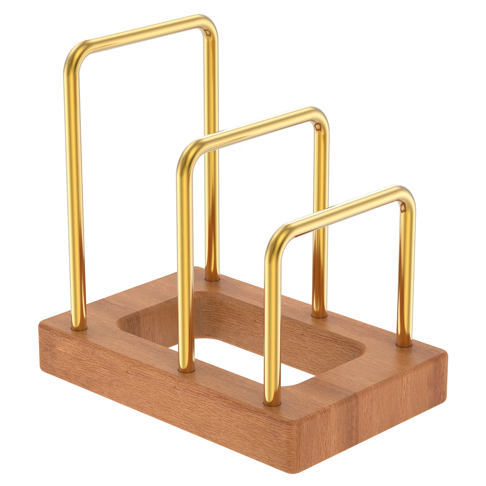 Kitchen Cabinet Baking Organizer - 냄비 뚜껑 걸이대 도마 정리대 나무