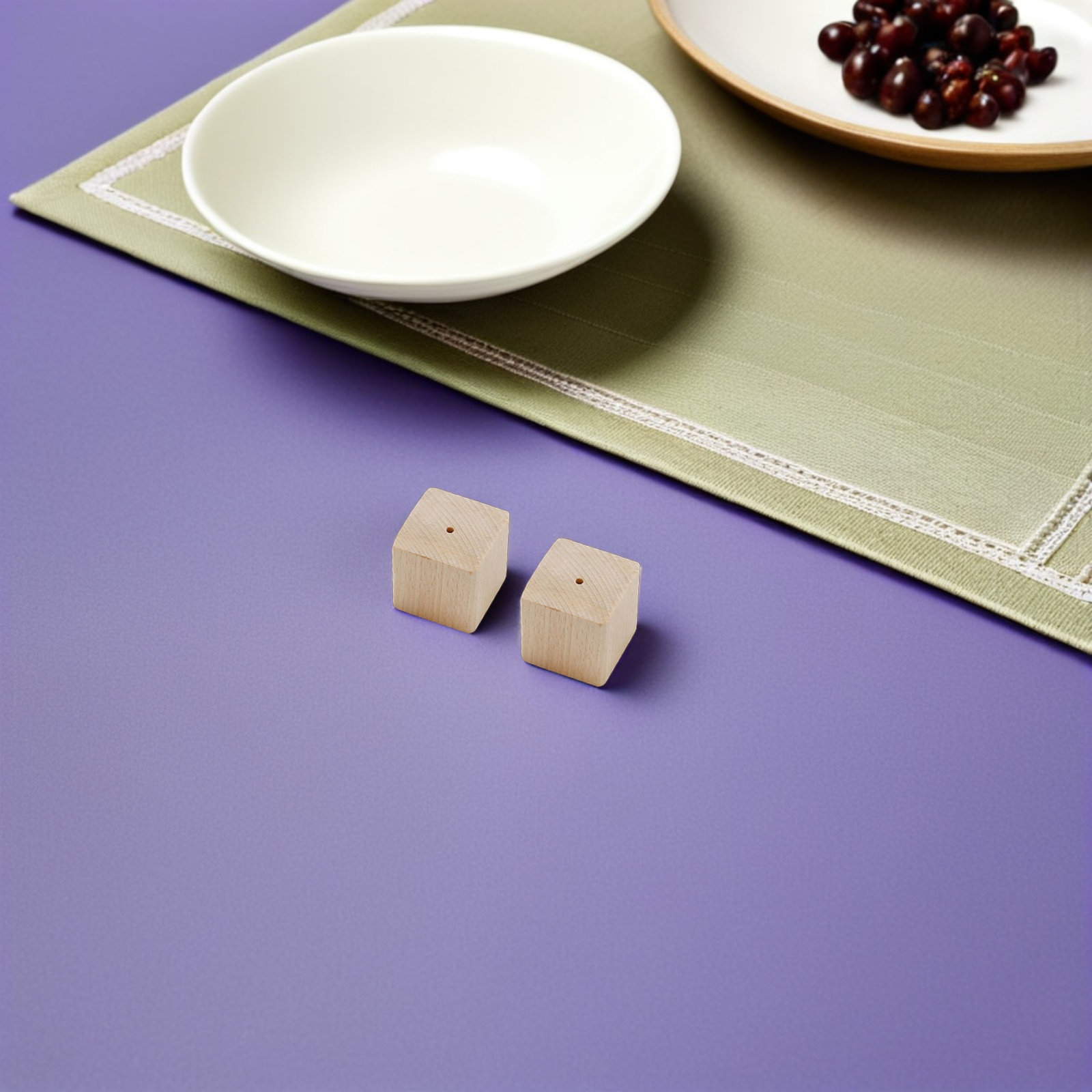 Kitchen Baking Table - 2개입 나무 꽃 모양 네일 베이스,