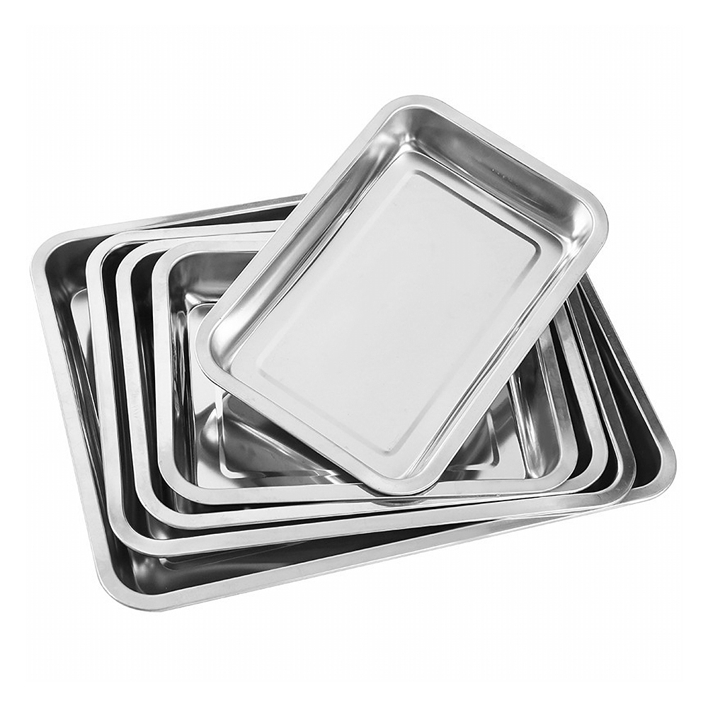 1개 스테인리스 스틸 식품 트레이 직사각형 과일 채소  - Kitchen Baking Pan Storage 리뷰 및 가격