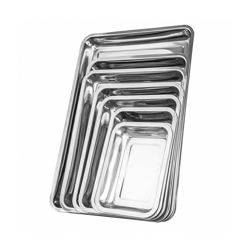 1개 스테인리스 스틸 식품 트레이 직사각형 과일 채소  - Kitchen Baking Pan Storage 리뷰 및 가격
