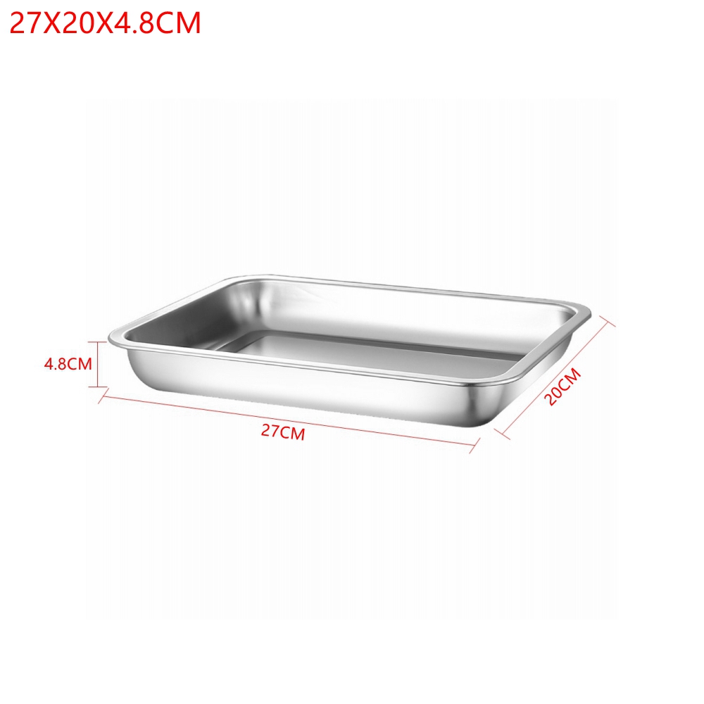1개 스테인리스 스틸 식품 트레이 직사각형 과일 채소  - Kitchen Baking Pan Storage 리뷰 및 가격