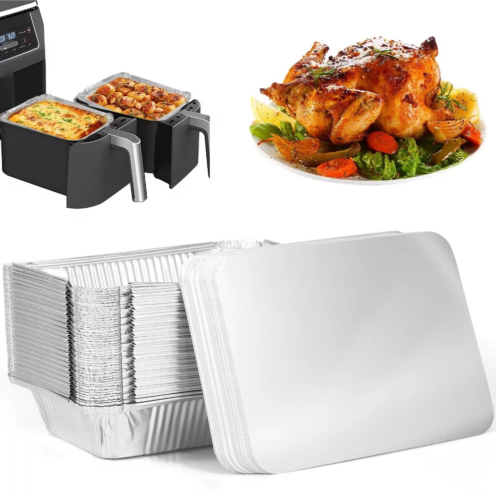 10PCS 일회용 알루미늄 호일 식품 저장 용기 오븐  - Kitchen Baking Pan Storage 리뷰 및 가격