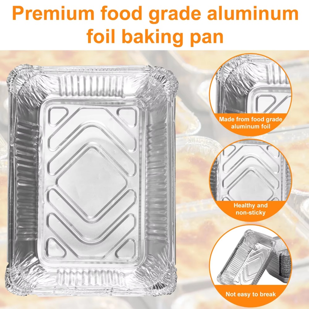 10PCS 일회용 알루미늄 호일 식품 저장 용기 오븐  - Kitchen Baking Pan Storage 리뷰 및 가격