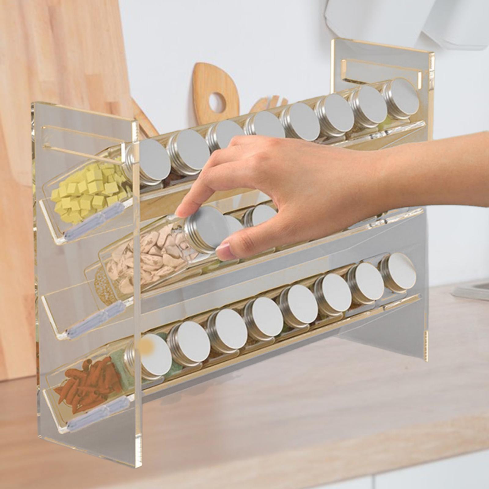 아크릴 향신료 랙 디저트 선반 향수 정리대 향신료 홀더 - Kitchen Cabinet Baking Organizer 리뷰 및 가격
