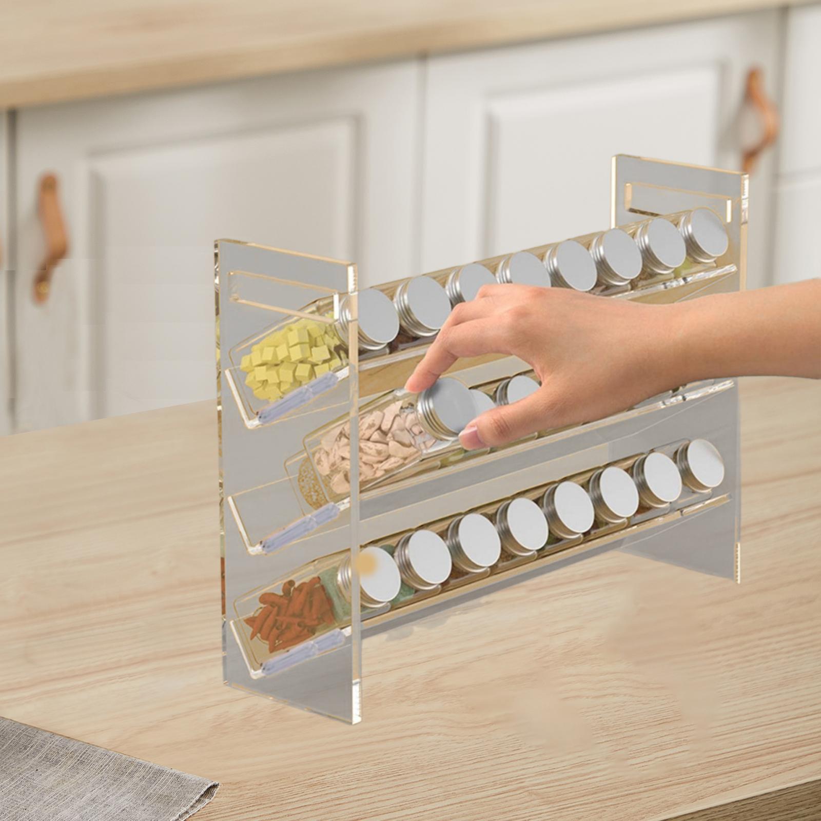 아크릴 향신료 랙 디저트 선반 향수 정리대 향신료 홀더 - Kitchen Cabinet Baking Organizer 리뷰 및 가격