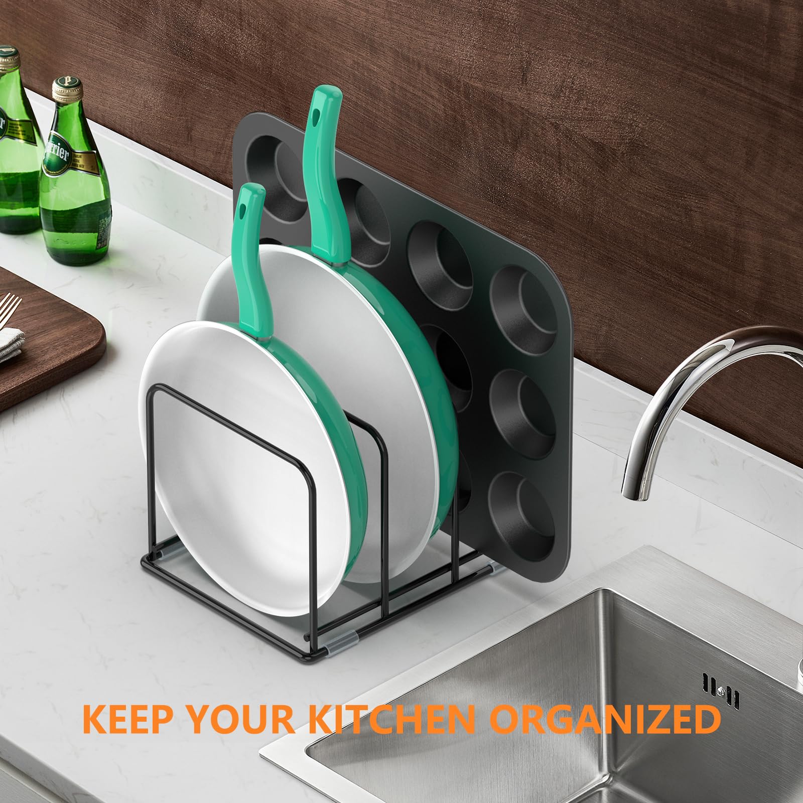 팬 주최자 주방 캐비닛 주최자, 강철 조리기구 홀더,  - Kitchen Cabinet Baking Organizer 리뷰 및 가격