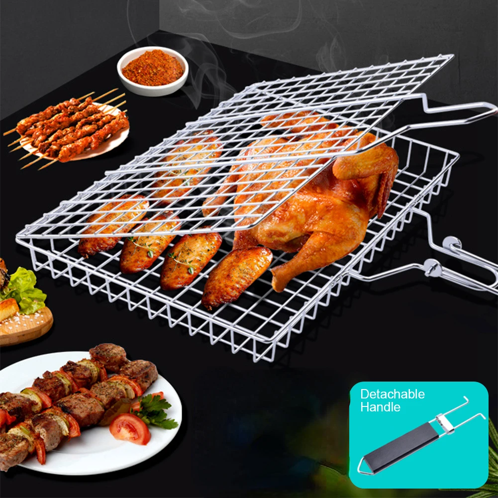 304 스테인리스 스틸 BBQ 메쉬 논스틱 그릴 바스켓 - Super Kitchen Baking Mat 리뷰 및 가격
