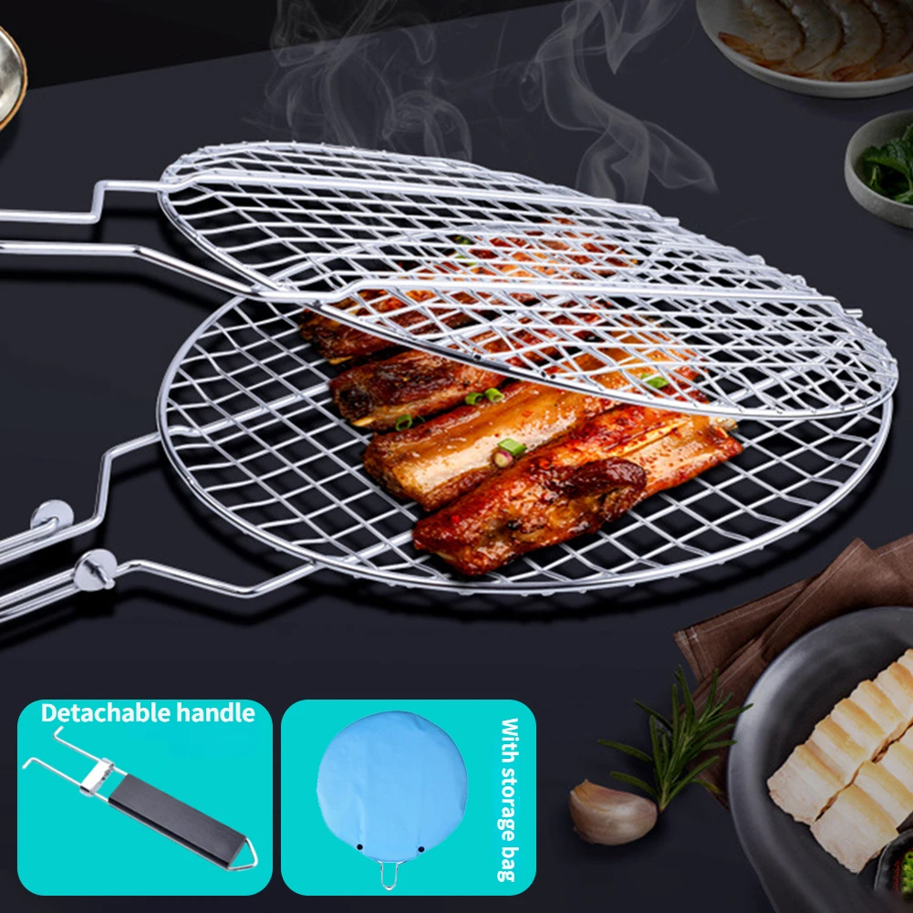 304 스테인리스 스틸 BBQ 메쉬 논스틱 그릴 바스켓 - Super Kitchen Baking Mat 리뷰 및 가격