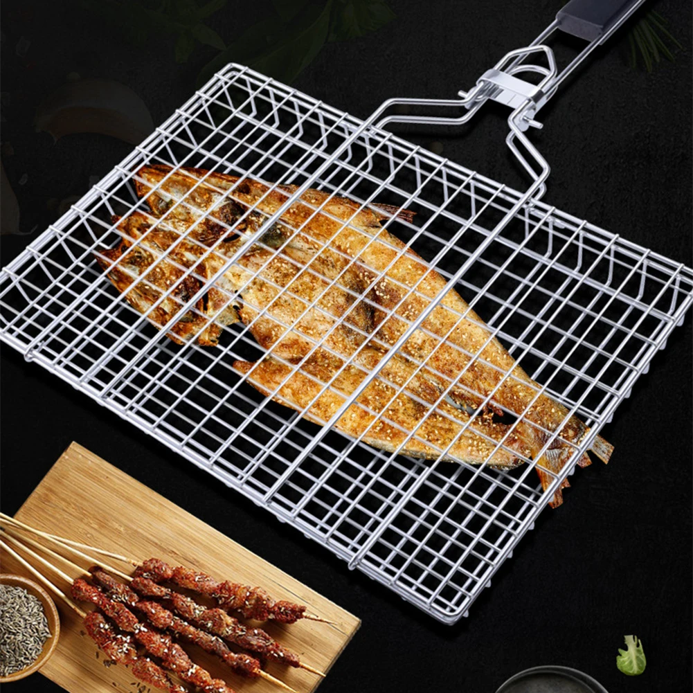 304 스테인리스 스틸 BBQ 메쉬 논스틱 그릴 바스켓 - Super Kitchen Baking Mat 리뷰 및 가격