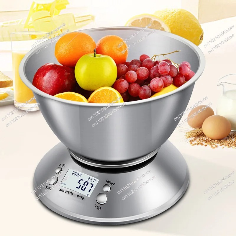 스테인리스 스틸 주방 저울 (볼 포함) 5kg/1g 전 - Kitchen Baking Table 리뷰 및 가격