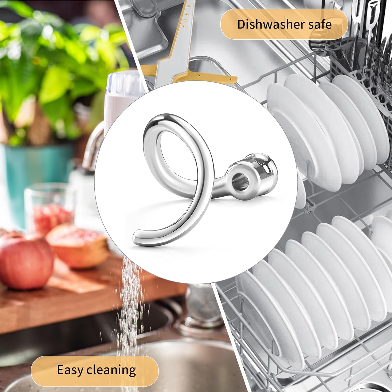 주방 보조용 스테인리스 스틸 반죽 후크 부착물, 7 쿼 - Kitchen Aid Baking Bread 리뷰 및 가격