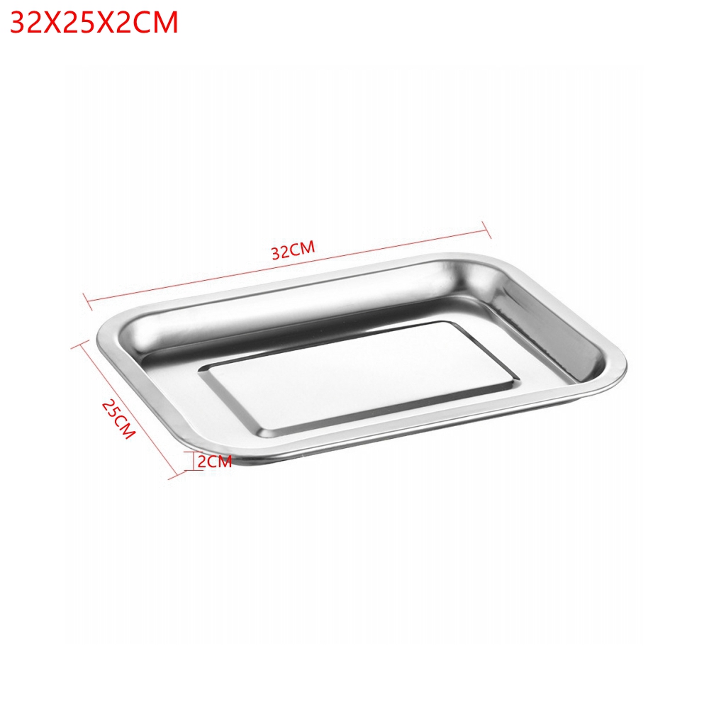 1개 스테인리스 스틸 식품 트레이 직사각형 과일 채소  - Kitchen Baking Pan Storage 리뷰 및 가격
