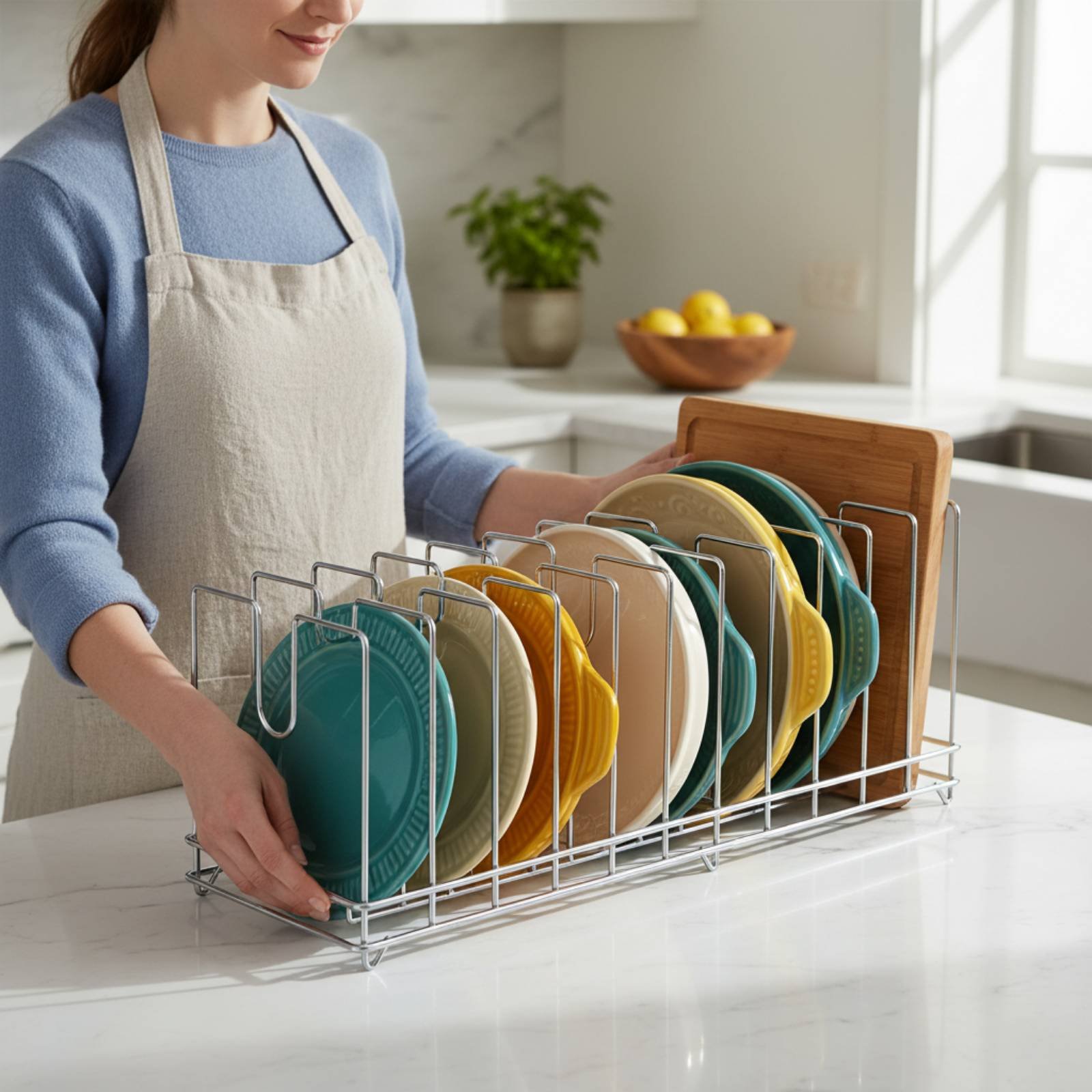 피자팬 랙 공간 절약 베이킹 트레이 홀더 냄비 뚜껑 스 - Kitchen Baking Pan Storage 리뷰 및 가격
