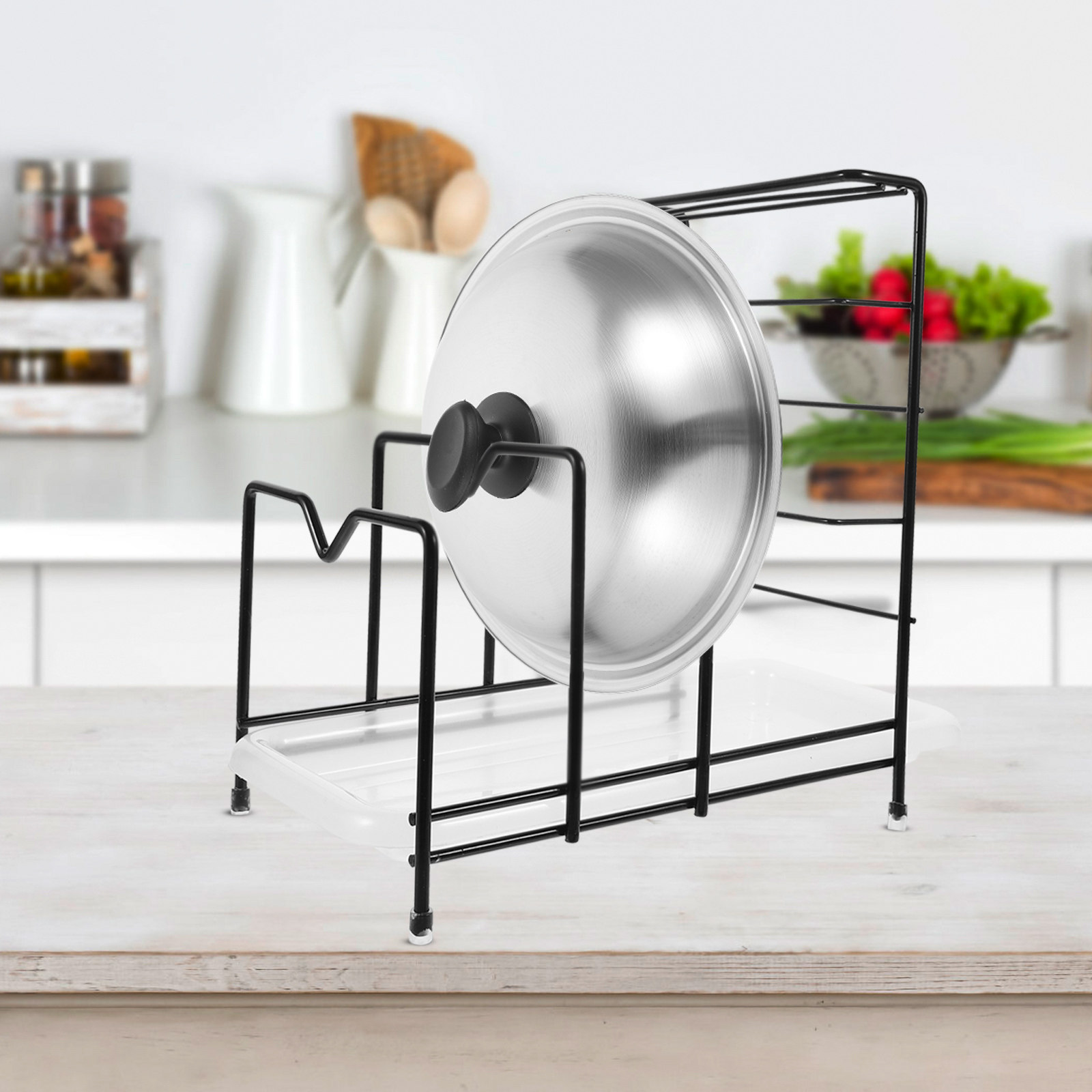 냄비 뚜껑 정리대, 도마 받침대, 도마 홀더, 베이킹  - Kitchen Cabinet Baking Organizer 리뷰 및 가격